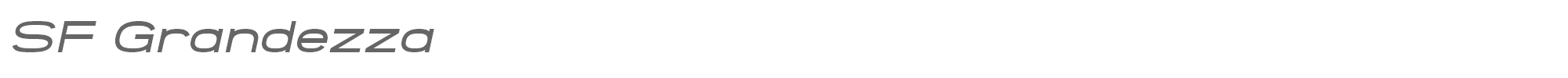 SF Grandezza SF Grandezza Medium Oblique.ttf font preview